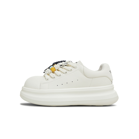 天美意2025秋新款休闲百搭厚底系带运动户外女小白鞋BM261CM5