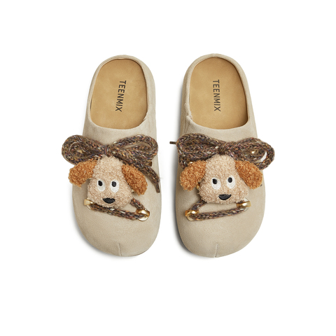 天美意2025秋新款厚底可爱卡通百搭勃肯鞋女包头拖鞋KK054CH5