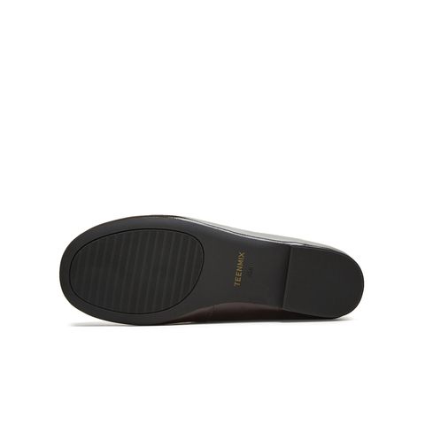 天美意2025秋新款潮流休闲复古法式百搭平底女玛丽珍鞋KM085CA5