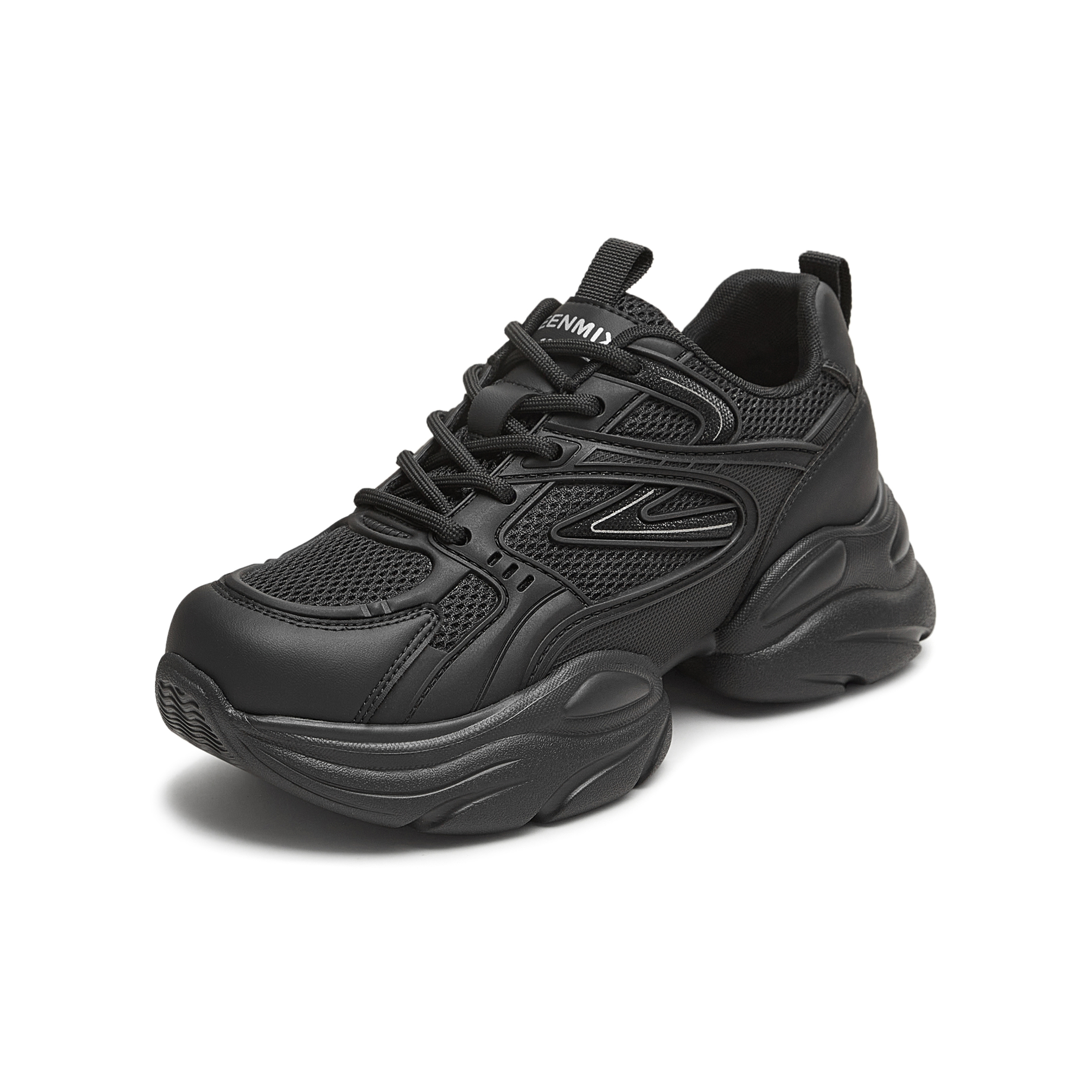 天美意2025秋新款厚底休闲系带百搭纯色潮流增高老爹鞋KD120CM5