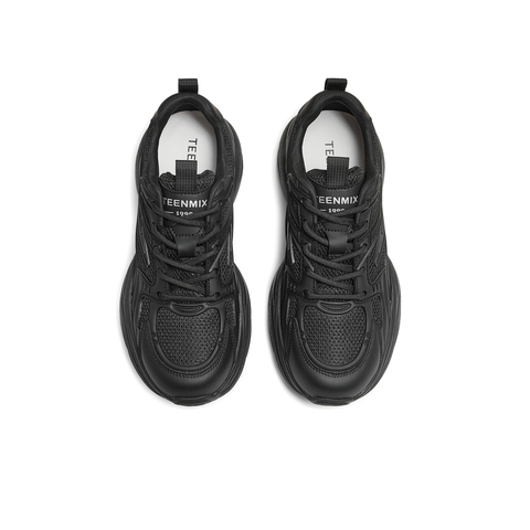 天美意2025秋新款厚底休闲系带百搭纯色潮流增高老爹鞋KD120CM5