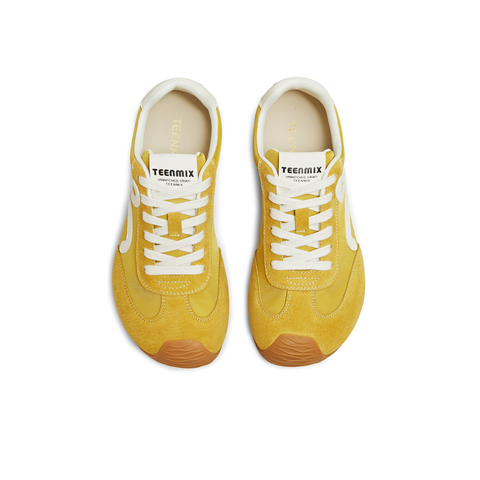 天美意2025秋新款潮流运动休闲百搭复古德训鞋女阿甘鞋KG126CM5