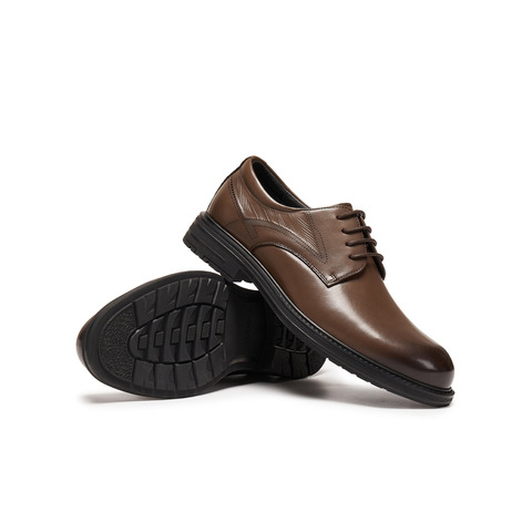 天美意2025冬新款商场同款商务纯色上班通勤男正装皮鞋2UU10DM5