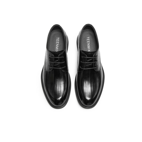 天美意2025秋新款商场同款商务纯色上班通勤男休闲皮鞋WKA01CM5