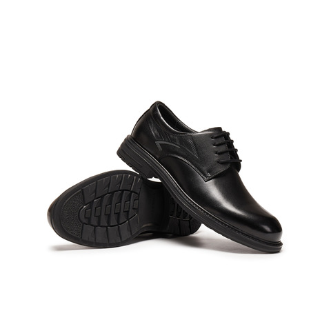 天美意2025冬新款商场同款商务纯色上班通勤男正装皮鞋2UU10DM5