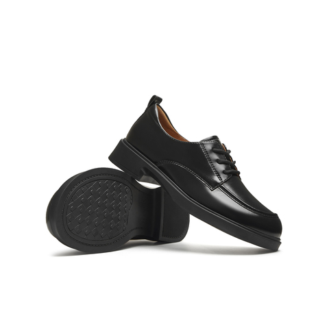 天美意2025秋新款商场同款纯色系带厚底百搭女牛津鞋COY43CM5