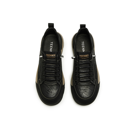 天美意2025秋新款商场同款英伦百搭一脚蹬休闲男工装鞋3WV01CM5