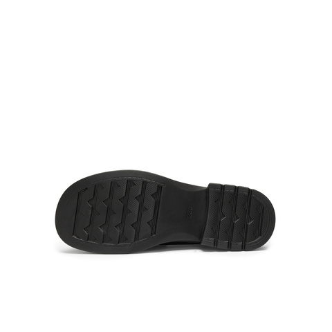 天美意2025秋新款商场同款厚底一脚蹬乐福鞋时尚女皮鞋BK381CA5