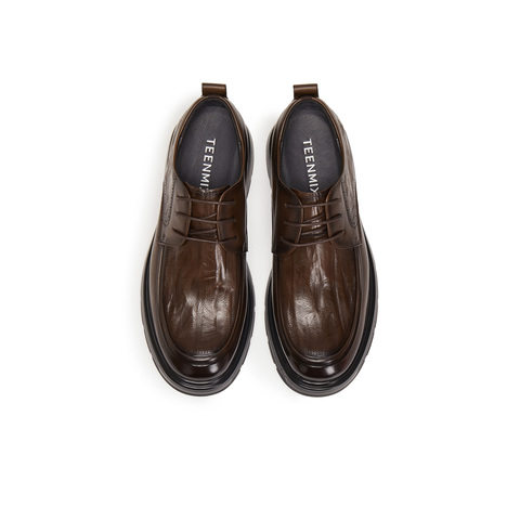 天美意2025冬新款商场同款商务正装绅士帅气休闲男皮鞋2UU10DM5