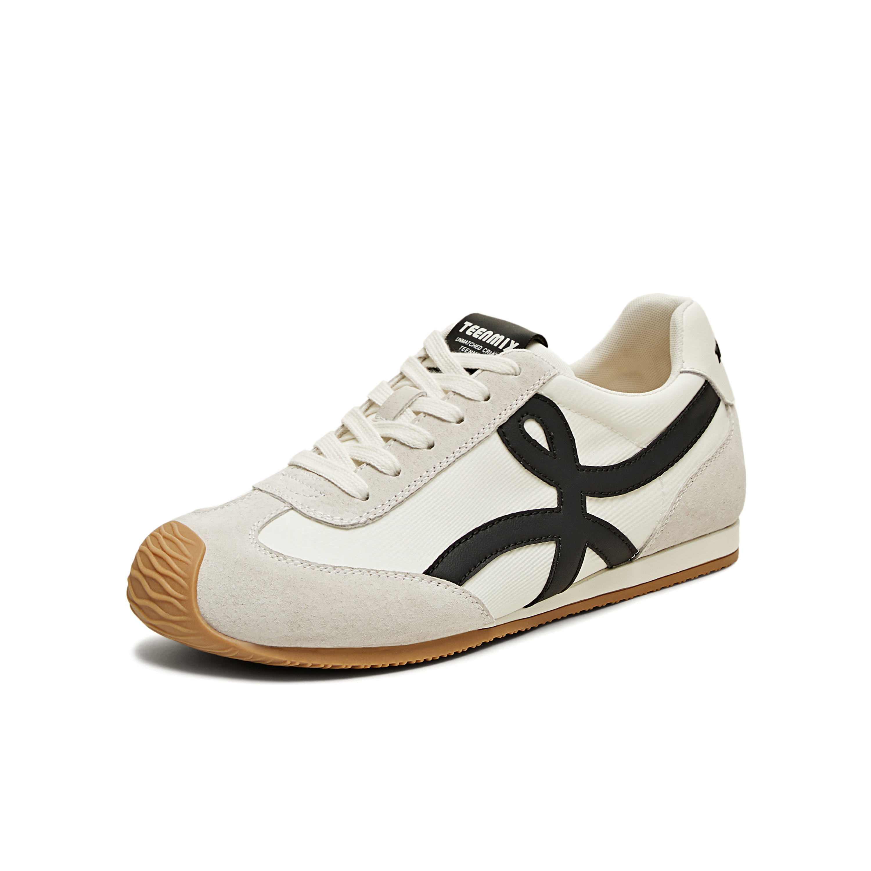 天美意2025秋新款休闲百搭复古平底潮流德训鞋女阿甘鞋KG096CM5