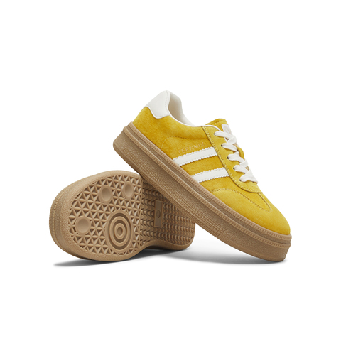 天美意2025秋新款拼色厚底运动百搭系带休闲女德训鞋BJ541CM5