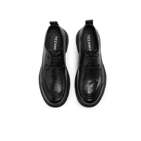 天美意2025秋新款商场同款通勤系带男休闲皮鞋3WU02CM5