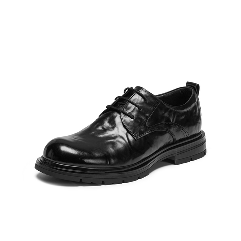 天美意2025冬新款商场同款复古商务正装休闲男皮鞋3XI01DM5