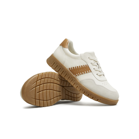 天美意2025秋新款商场同款拼色复古英伦风百搭女牛津鞋CMA35CM5