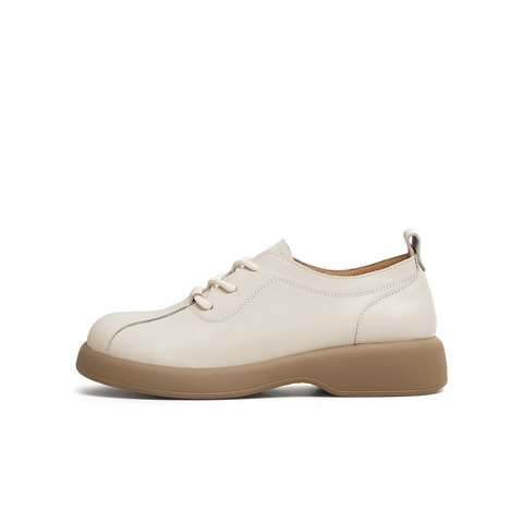 天美意2025秋新款系带百搭英伦风复古女潮流休闲满帮鞋KY015CM5