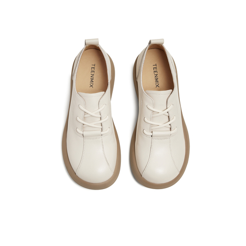 天美意2025秋新款系带百搭英伦风复古女潮流休闲满帮鞋KY015CM5