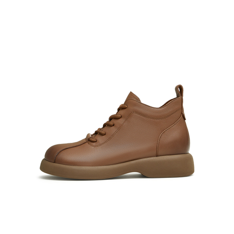 天美意2025冬新款商场同款厚底英伦简约短靴女马丁靴BJ821DD5