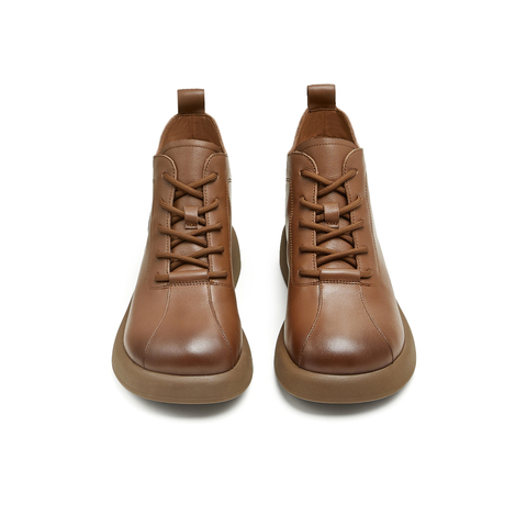 天美意2025冬新款商场同款厚底英伦简约短靴女马丁靴BJ821DD5