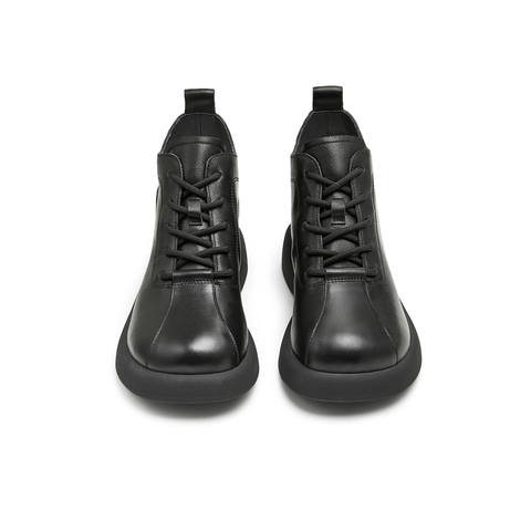 天美意2025冬新款商场同款厚底英伦简约短靴女马丁靴BJ821DD5