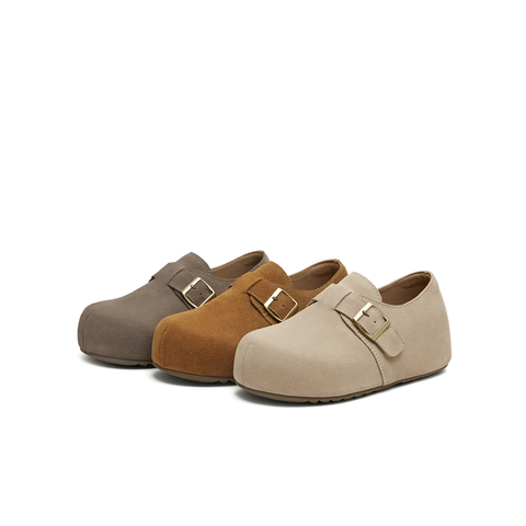 天美意2025秋新款潮流休闲百搭复古户外度假女勃肯鞋KK076CM5