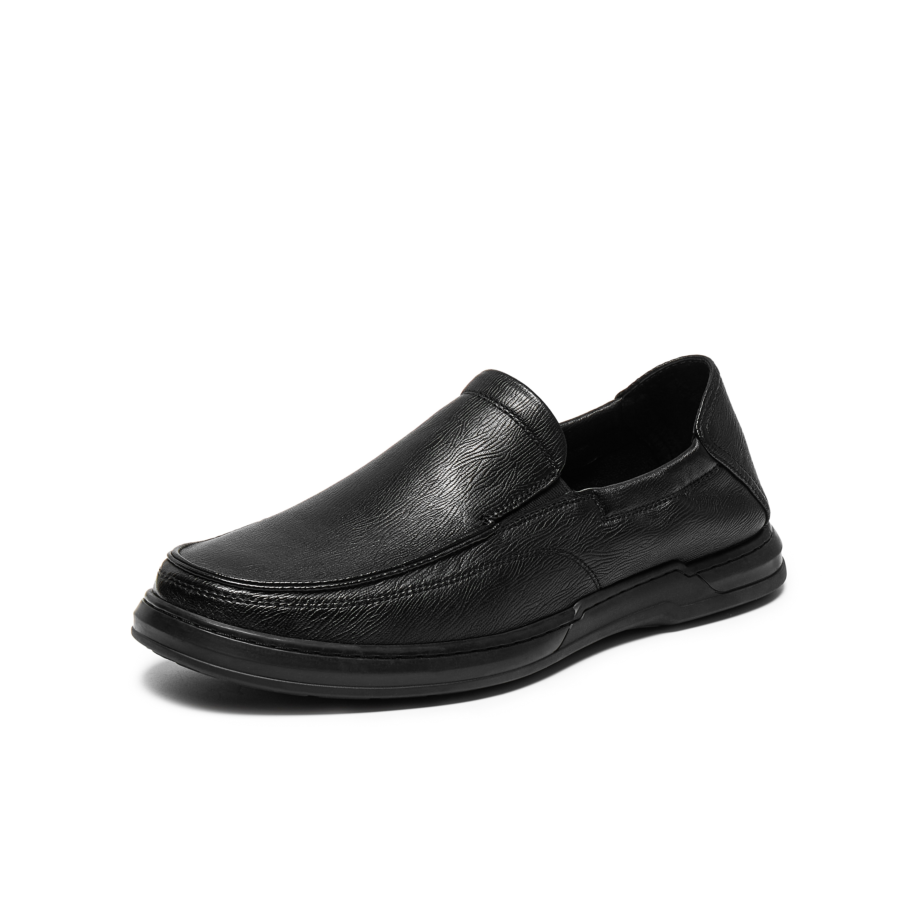 天美意2025秋新款商场同款复古一脚蹬通勤男休闲皮鞋3WM01CM5