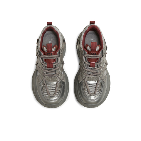 天美意2025冬新款商场同款厚底时尚水钻休闲鞋女老爹鞋BM181DM5