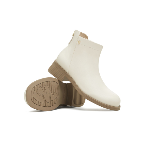 天美意2025冬新款商场同款后拉链厚底百搭复古女时装靴CCH40DD5