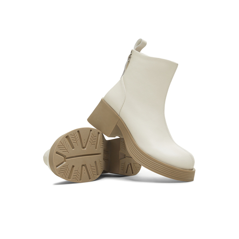 天美意2025冬新款商场同款粗跟复古潮流短靴女时装靴BL701DD5