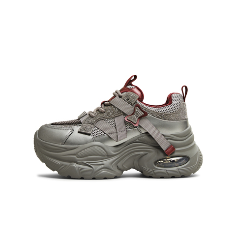 天美意2025冬新款商场同款厚底时尚水钻休闲鞋女老爹鞋BM181DM5