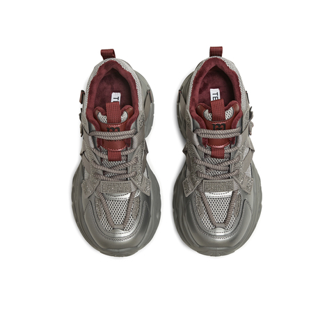 天美意2025冬新款商场同款厚底时尚水钻休闲鞋女老爹鞋BM181DM5