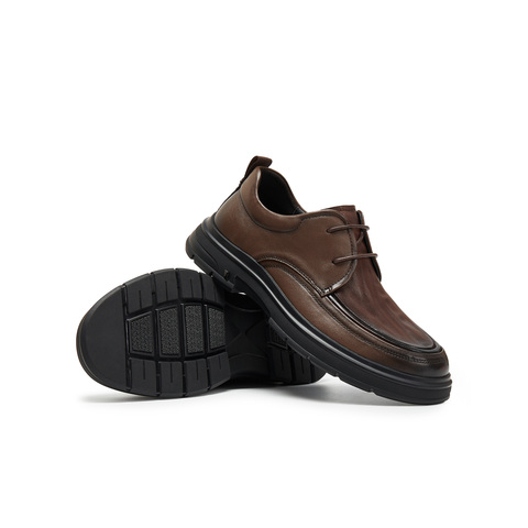 天美意2025冬新款商场同款休闲复古百搭厚底男休闲皮鞋WCC01DM5