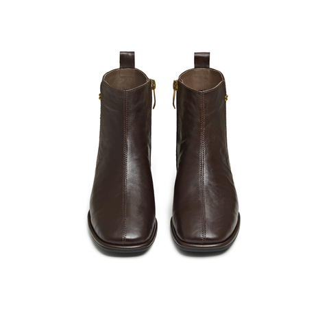 天美意2025冬新款商场同款粗跟通勤简约短靴女时装靴BL991DD5