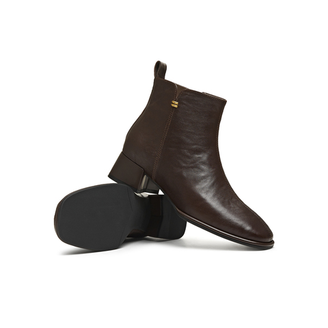 天美意2025冬新款商场同款粗跟通勤简约短靴女时装靴BL991DD5