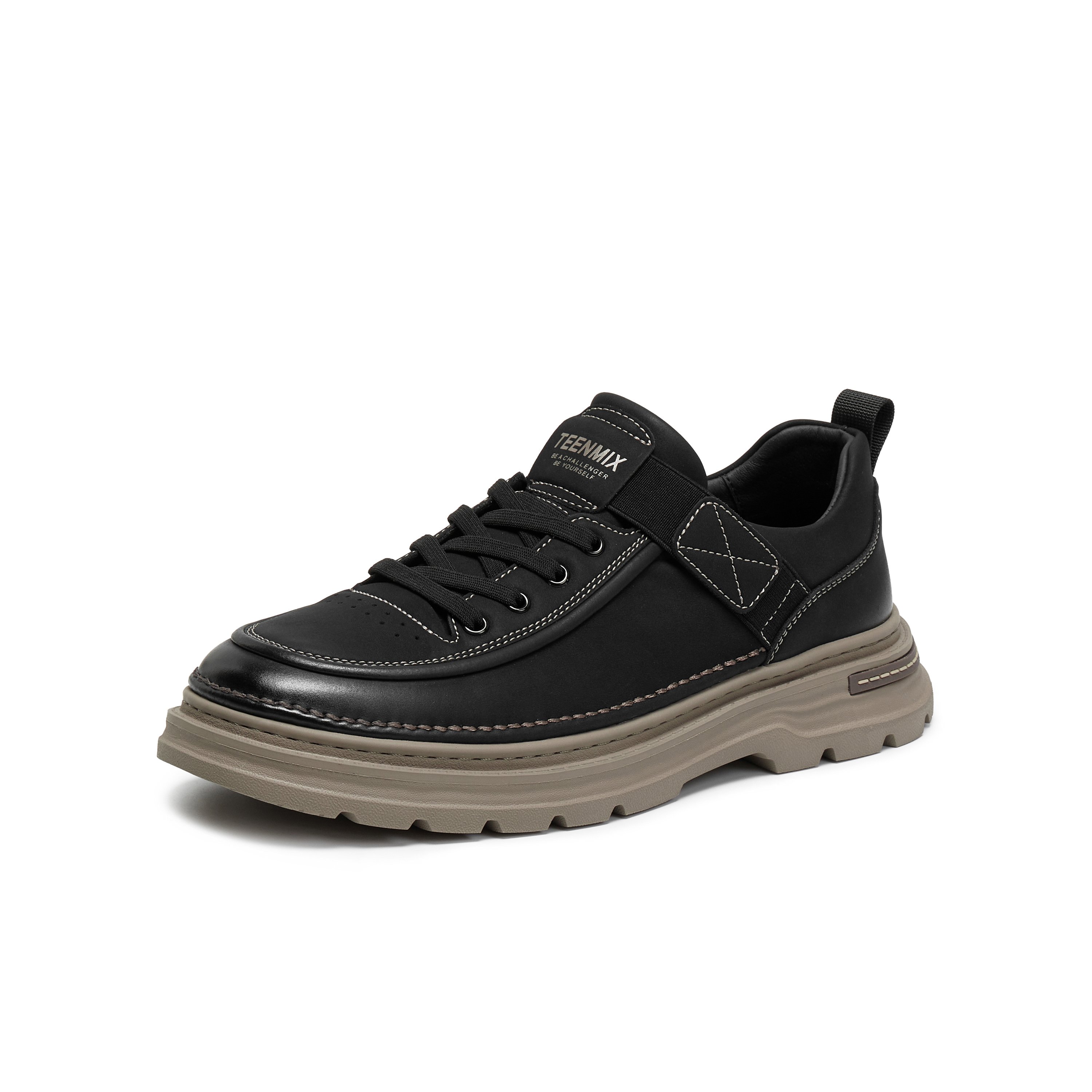 天美意2025冬新款商场同款厚底英伦休闲百搭男工装鞋3XN01DM5