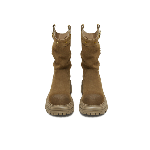 天美意2025冬新款商场同款玩具总动员联名潮流女西部靴BL631DZ5