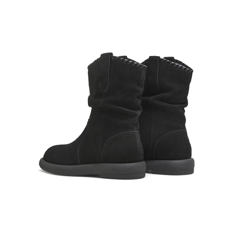 天美意2025冬新款商场同款休闲百搭靴子复古女时装靴BL751DZ5