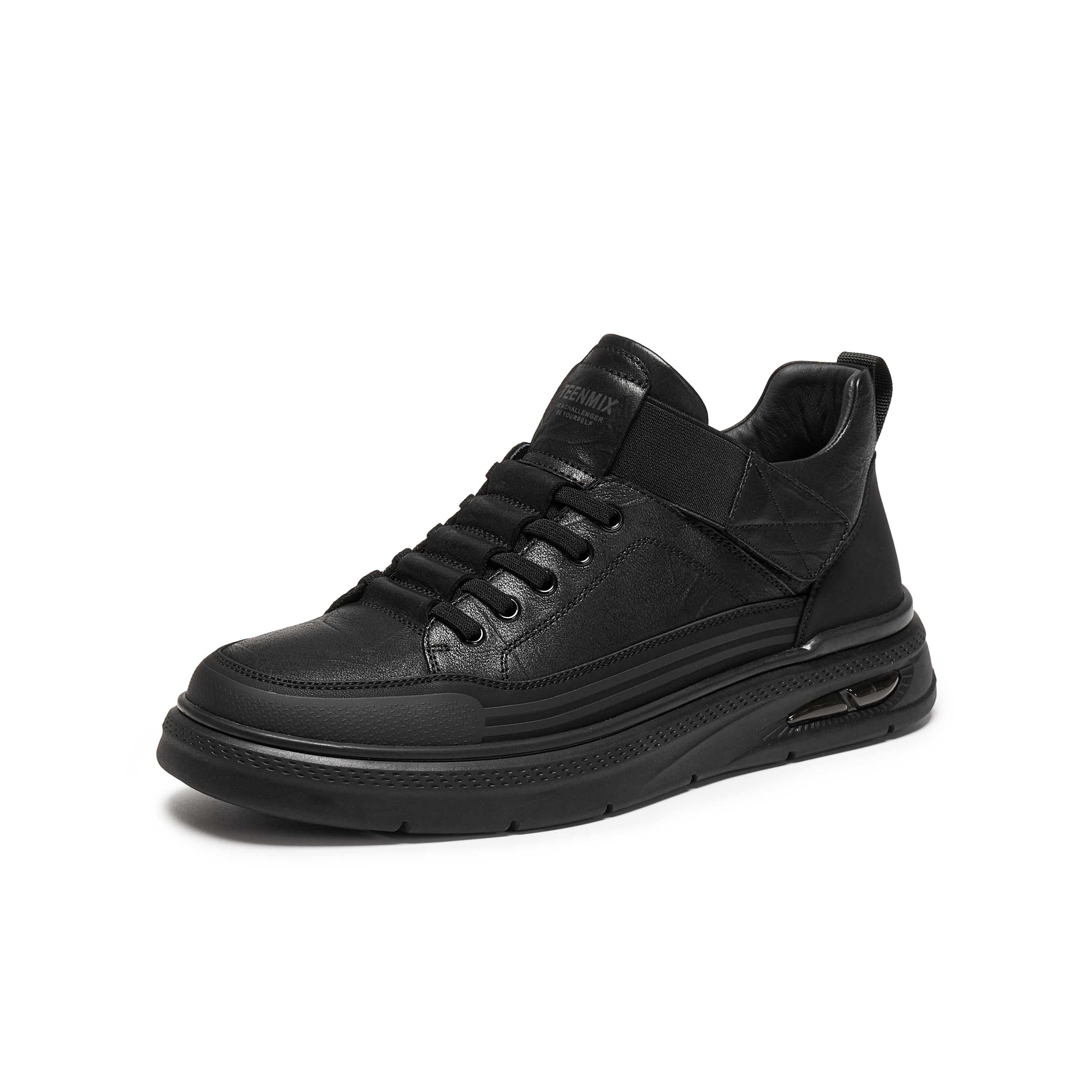 天美意2025冬新款商场同款英伦复古风工装鞋绑带男皮鞋3WX01DM5