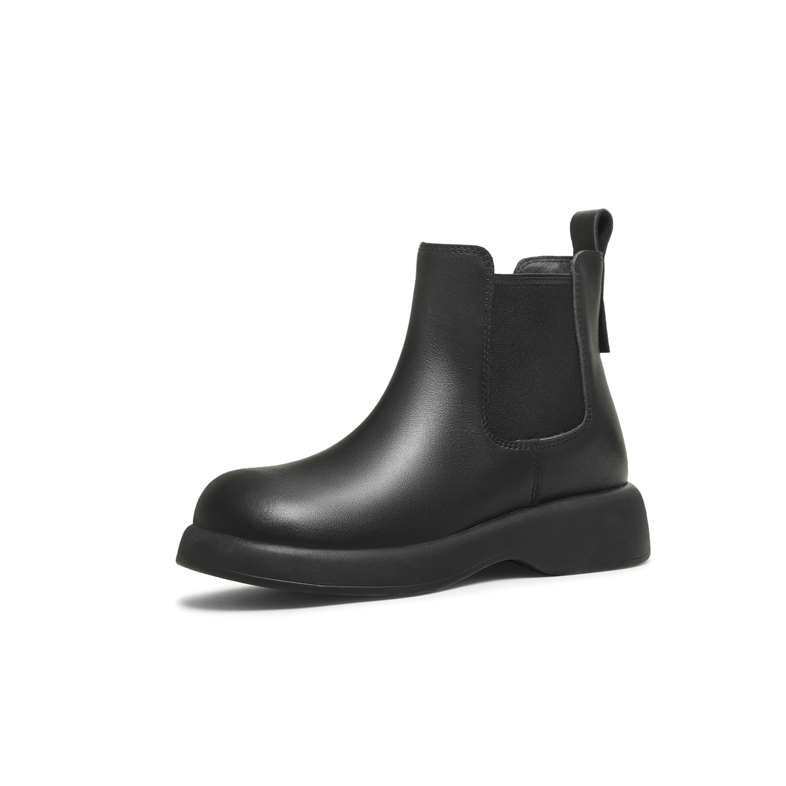 天美意2025冬新款厚底百搭短靴套脚潮流女切尔西靴KQX18DD5