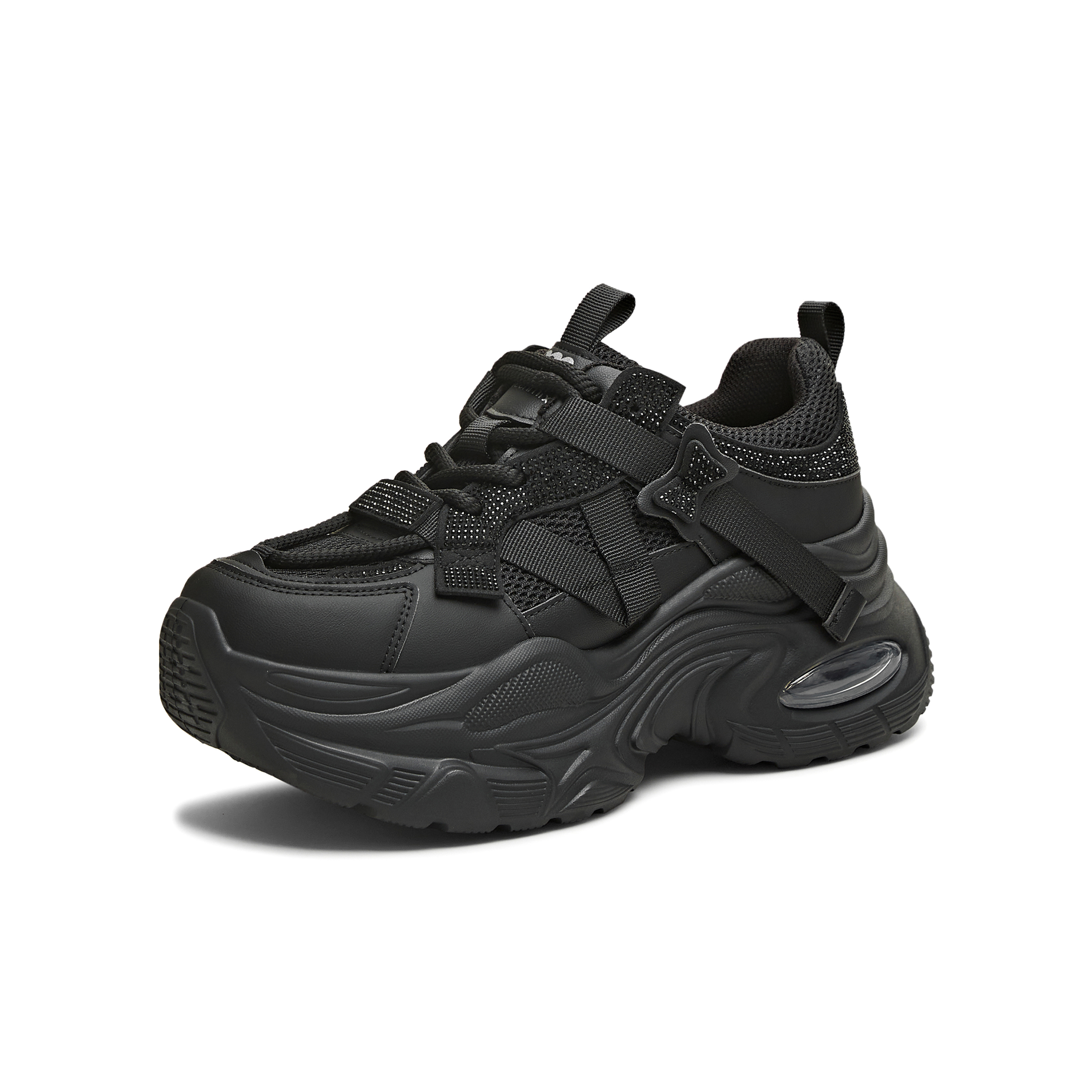 天美意2025冬新款商场同款厚底时尚水钻休闲鞋女老爹鞋BM181DM5