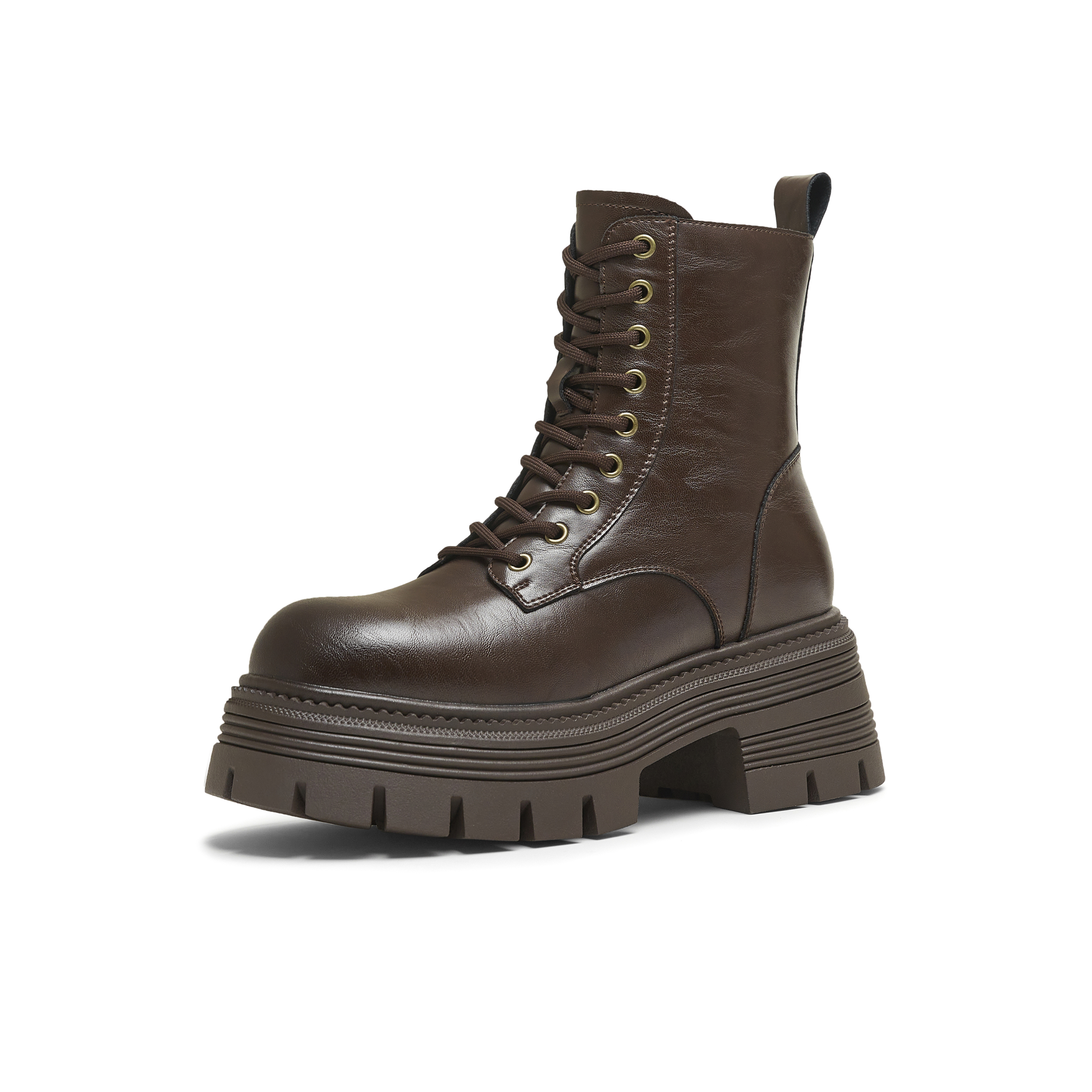 天美意2025冬新款商场同款系带短靴户外潮流女马丁靴BL681DZ5