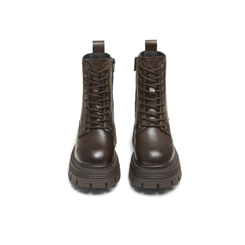 天美意2025冬新款商场同款系带短靴户外潮流女马丁靴BL681DZ5