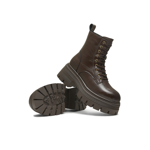 天美意2025冬新款商场同款系带短靴户外潮流女马丁靴BL681DZ5