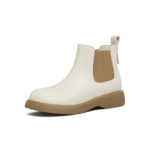 天美意2025冬新款厚底百搭短靴套脚潮流女切尔西靴KQX18DD5