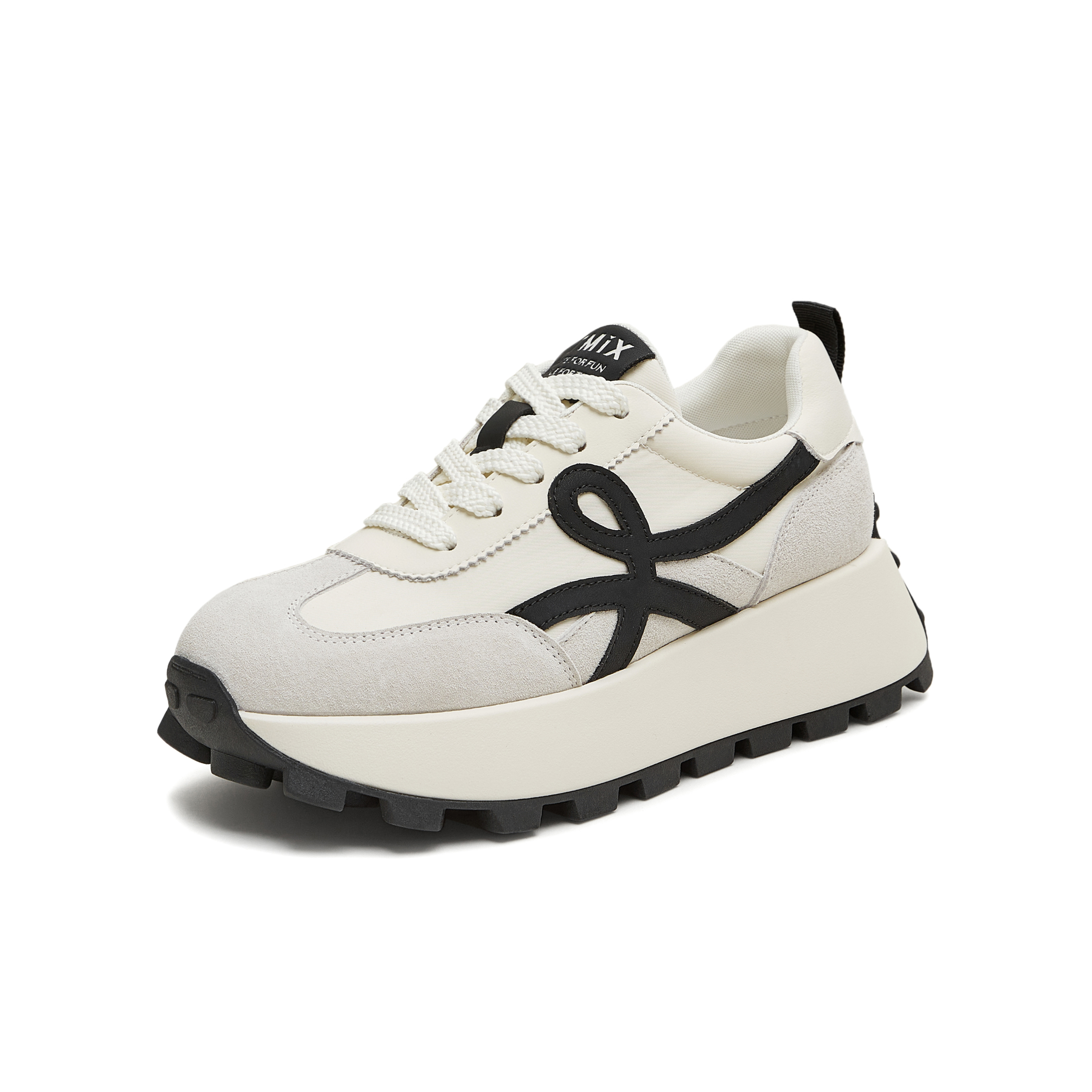 天美意2025秋新款厚底百搭运动潮流复古德训鞋女阿甘鞋KG134CM5