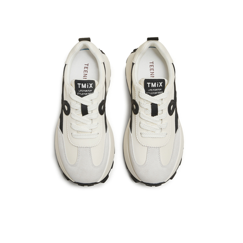 天美意2025秋新款厚底百搭运动潮流复古德训鞋女阿甘鞋KG134CM5