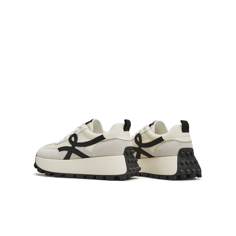 天美意2025秋新款厚底百搭运动潮流复古德训鞋女阿甘鞋KG134CM5