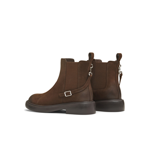 天美意2025冬新款商场同款厚底简约休闲短靴女切尔西靴BL761DD5