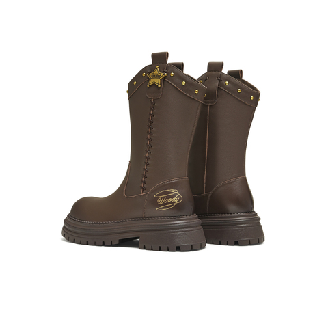 天美意2025冬新款商场同款玩具总动员联名潮流女西部靴BL631DZ5