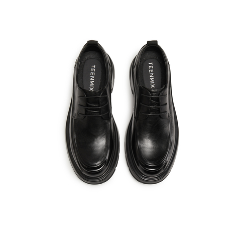 天美意2025冬新款商场同款厚底系带上班通勤男正装皮鞋3XB01DM5