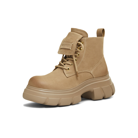 天美意2025冬新款商场同款厚底增高百搭日常女马丁靴CFR40DD5